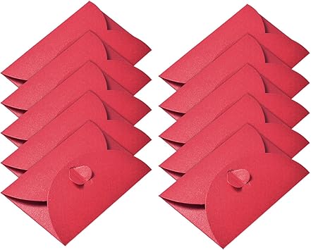 50 Pieces Kraft Paper Envelopes Mini Gift Card Envelope With Heart