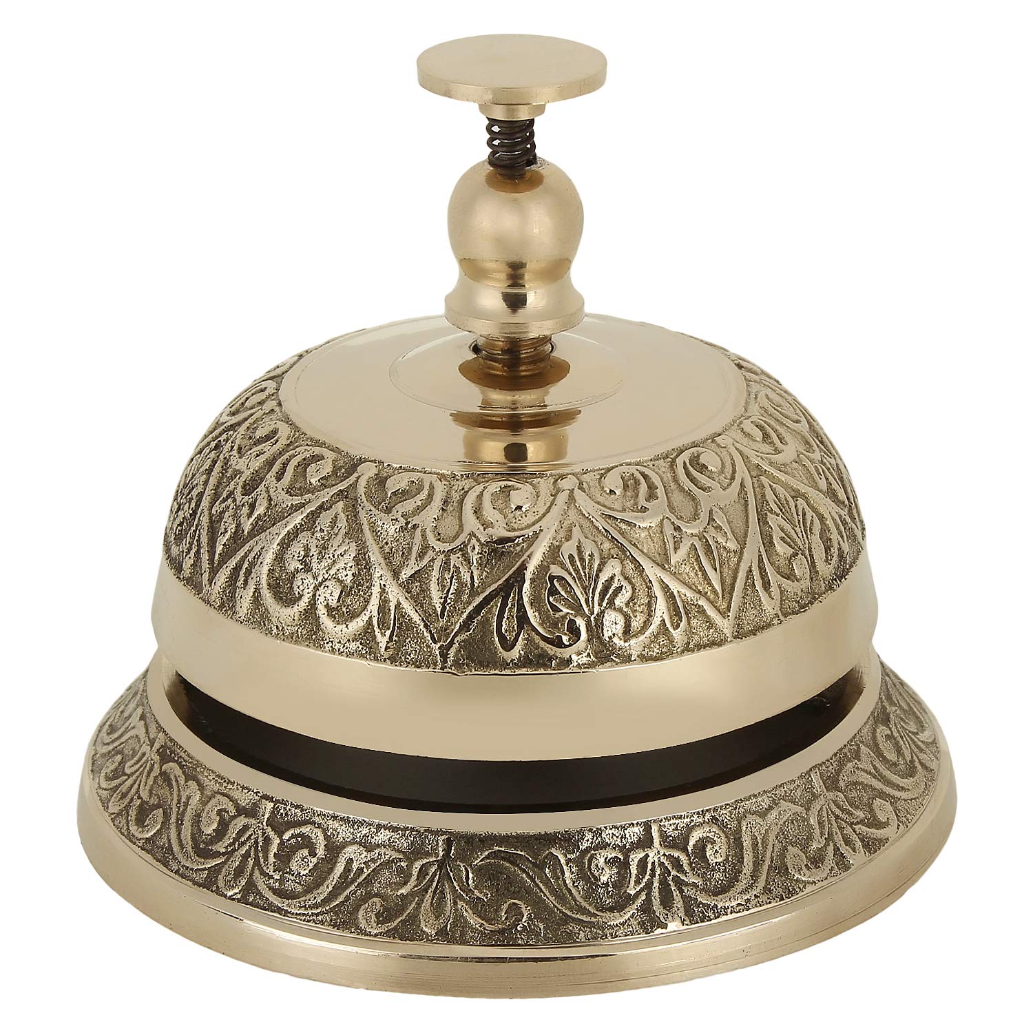 Zap Impex Desk bell antique brass metal, call bell, office bell