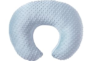 ESEN Nursing Pillow and Body Positioner for Breast Feeding and Bottle Feeding, Ultra Soft Baby Breastfeeding Pillows with Removable Nursing Pillow Cover for More Support for Mom and Baby (Blue)
