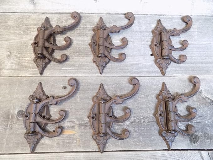 Cast Iron Swivel Triple Ceiling Hook Set Home Furniture Diy