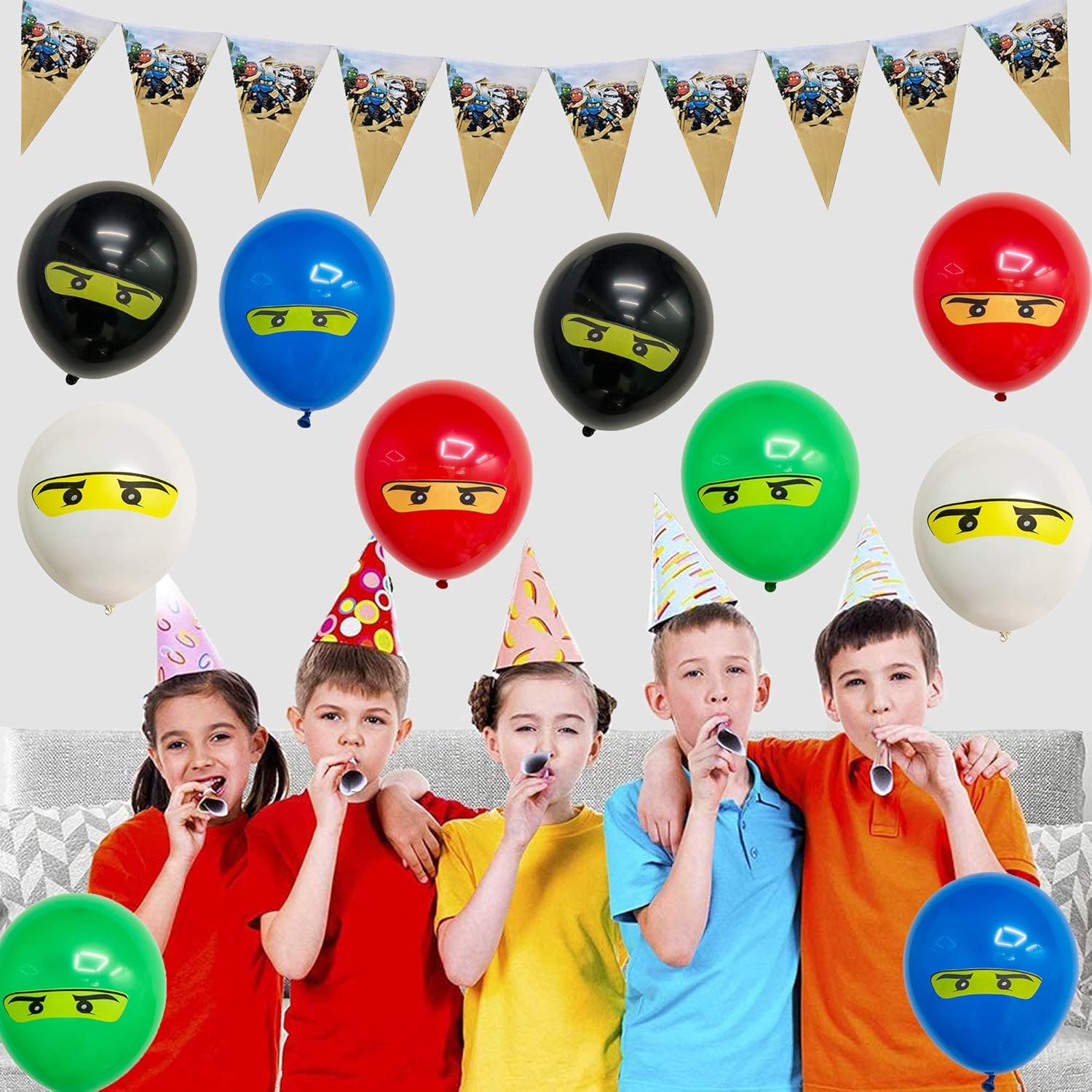 Estiloss Com Cuisine Et Maison Decorations Smileh Anniversaire Decoration De Ninja Ballon De Ninja Decorations De Fete Ninja Banniere Pour Enfants Anniversaire Fournitures