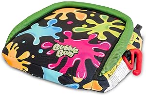 BubbleBum Inflatable Booster Car Seat, Backless Booster Seat for Car, Kids Travel Car Booster Seat for 4+ Year Old, Portable Child Car Booster Seat 40-100 lbs, Narrow Slim Perfect for Middle - Slime