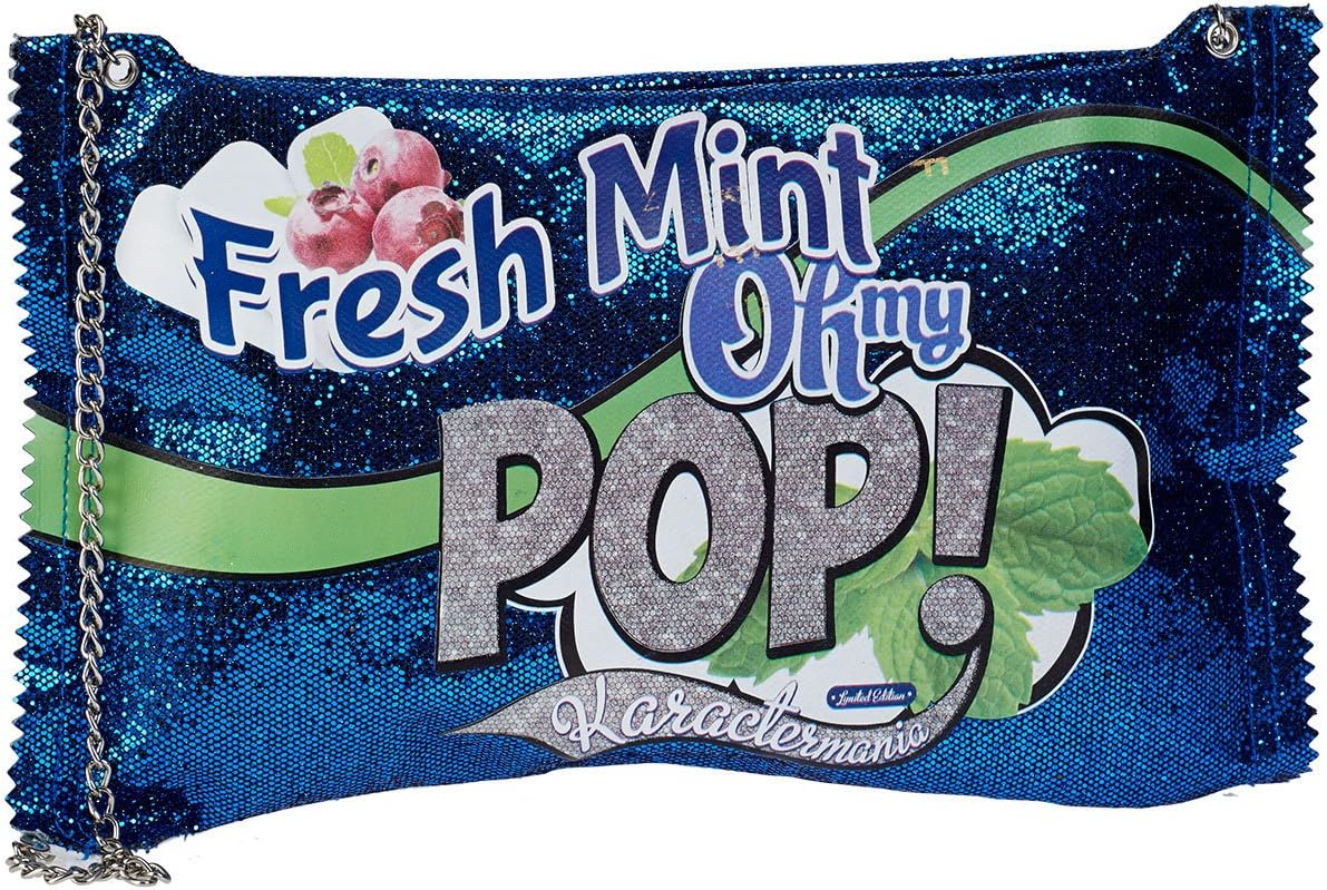 Oh My Pop! Mint-Bubblegum Shoulder Bag, Dark Blue, 30 x 18.5 cm