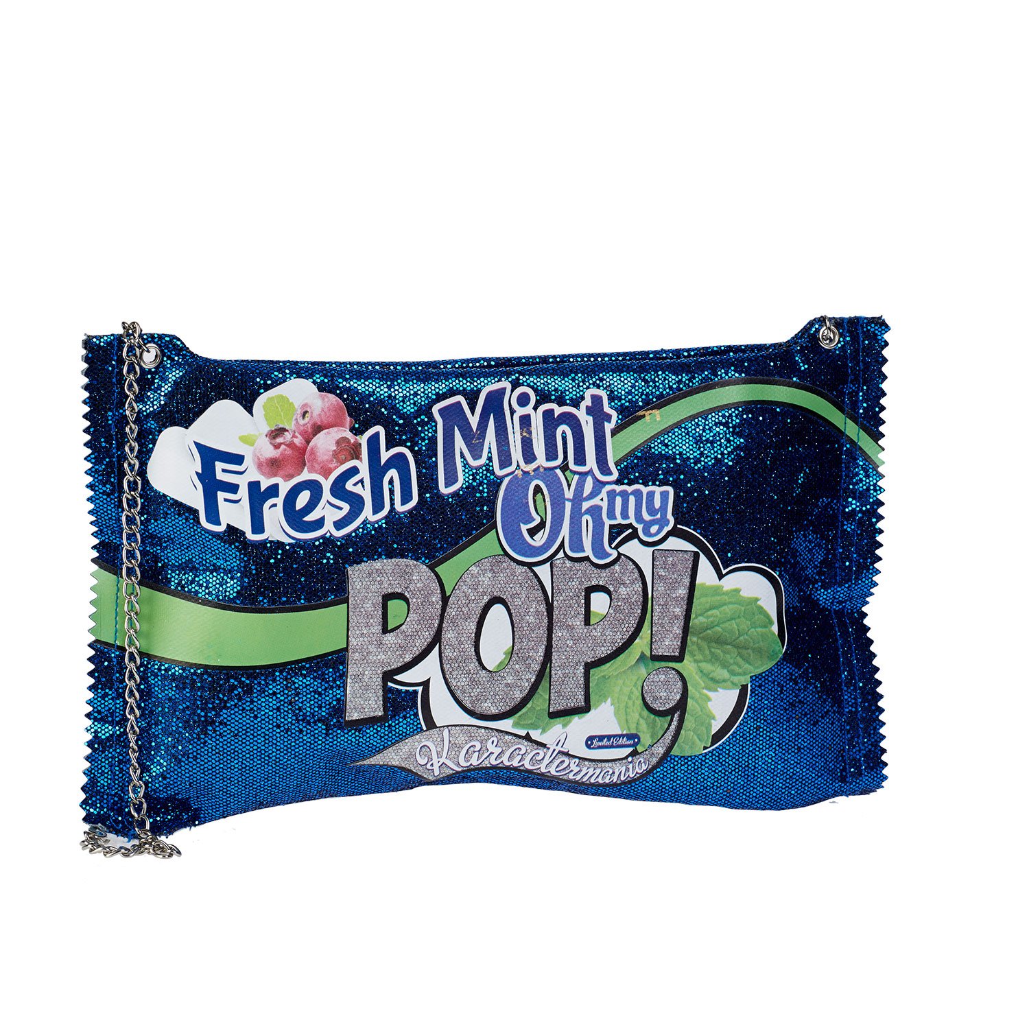 Oh My Pop! Mint-Bubblegum Shoulder Bag, Dark Blue, 30 x 18.5 cm