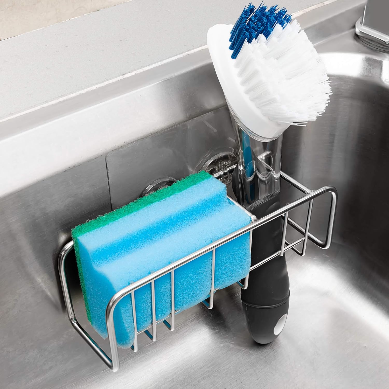 Best Suction Kitchen Sponge Holder And Brush Sink Caddy