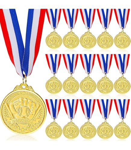 Hodges Badge Company Victory Torch Medals - Set Of 10 Gold, Silver, Or Bronze With USA Ribbon - View #8