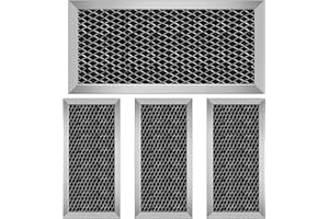 LUBIYACK 4Pcs Microwave Charcoal Filter Replacement for GE JX81H WB02X10956, Microwave Filter Replacement 8.67" x 3.95" Air Carbon Filter