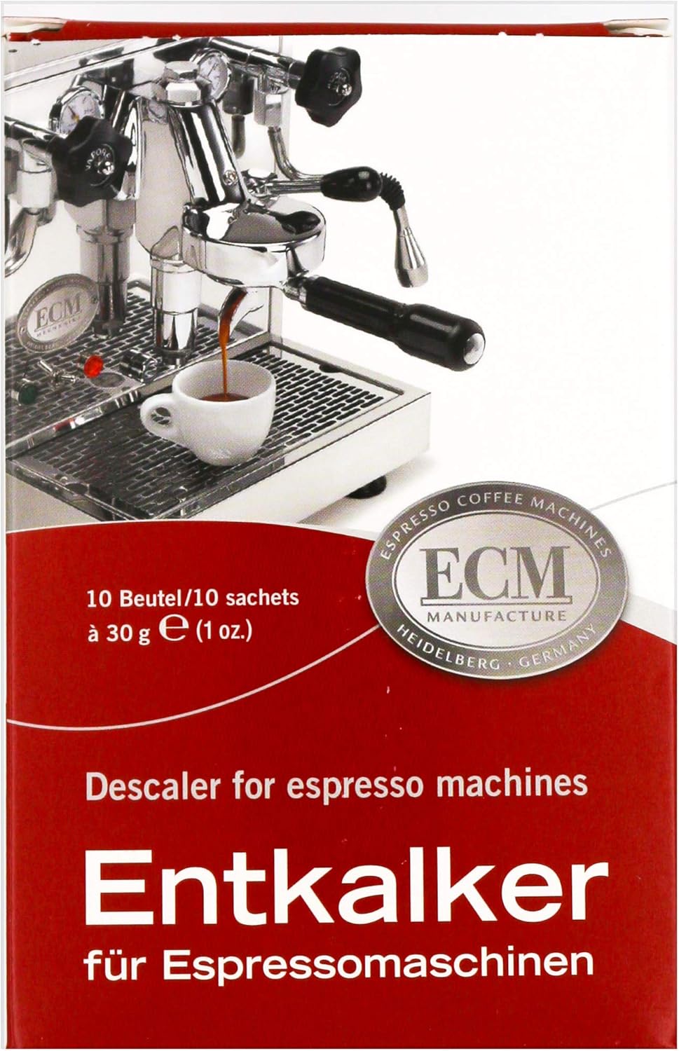 ECM Entkalker Spezieller Entkalker für Espressomachinen Siebträgermaschinen 10 Tüten je 30 g