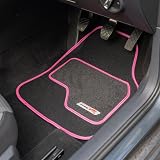 Sakura SS5309 Universal Car Mat Set Pink 4 Pieces Anti-Slip Backing view 3