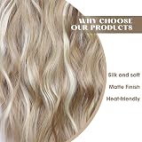 AliLeader Halo Hair Extension Transparent Wire 20 Inch Synthetic Wavy Dark Ash view 2