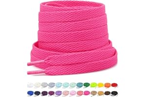 Stepace [2 Pairs Flat Shoe Laces for Sneakers 30"-72" Length 26 Color Shoelaces