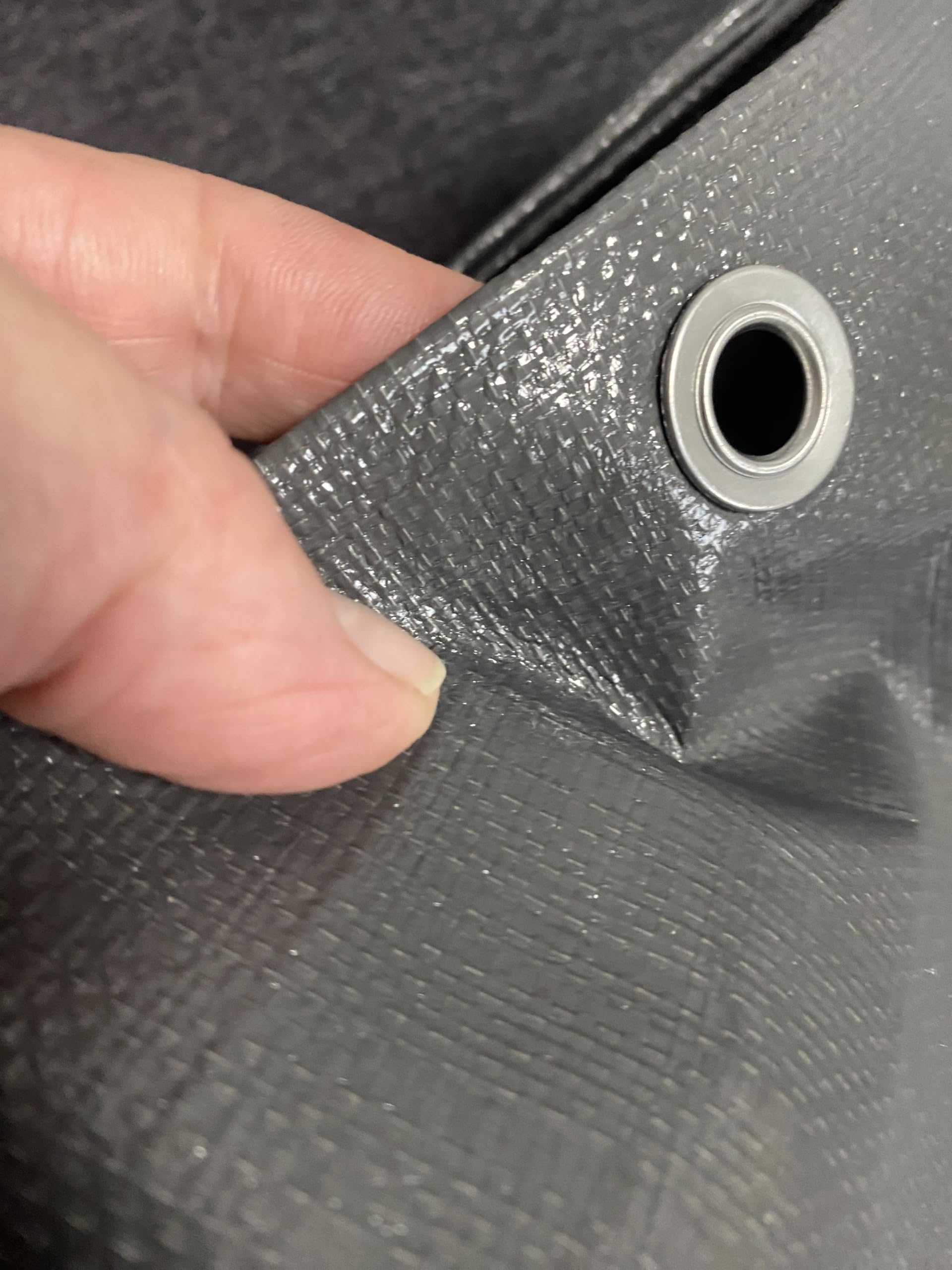 heavy duty waterproof tarpaulin/tarp/ground sheet/watertight cover up in neutral gray dry and clean cover up for indoor and outside (2x3m)