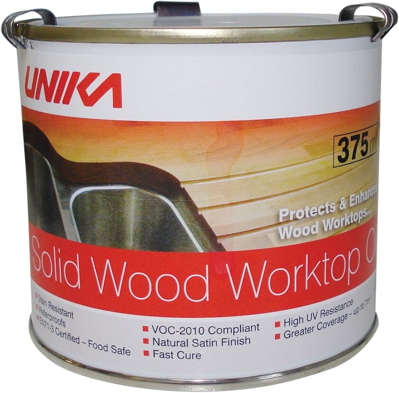 Unika Solid Wood Worktop Oil Multi Colour 375ml SWWOIL375ML-AZ