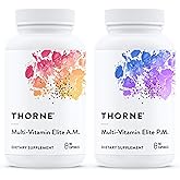 THORNE Multi-Vitamin Elite - Daily Nutritional Supplement - AM Formula Supports Cellular Energy Production and PM Formula Sup