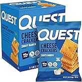 Quest Nutrition Cheese Crackers, Zesty Ranch Flavor, 10g Protein, 5g Net Carbs, High Protein, 4 Count