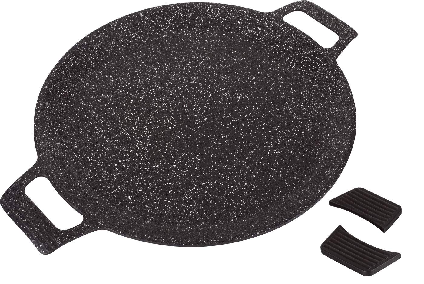 KAMBERG 8106 Galetière à Pain/Poêle à crêpe/Crêpière Crepe pan, Aluminium, Black