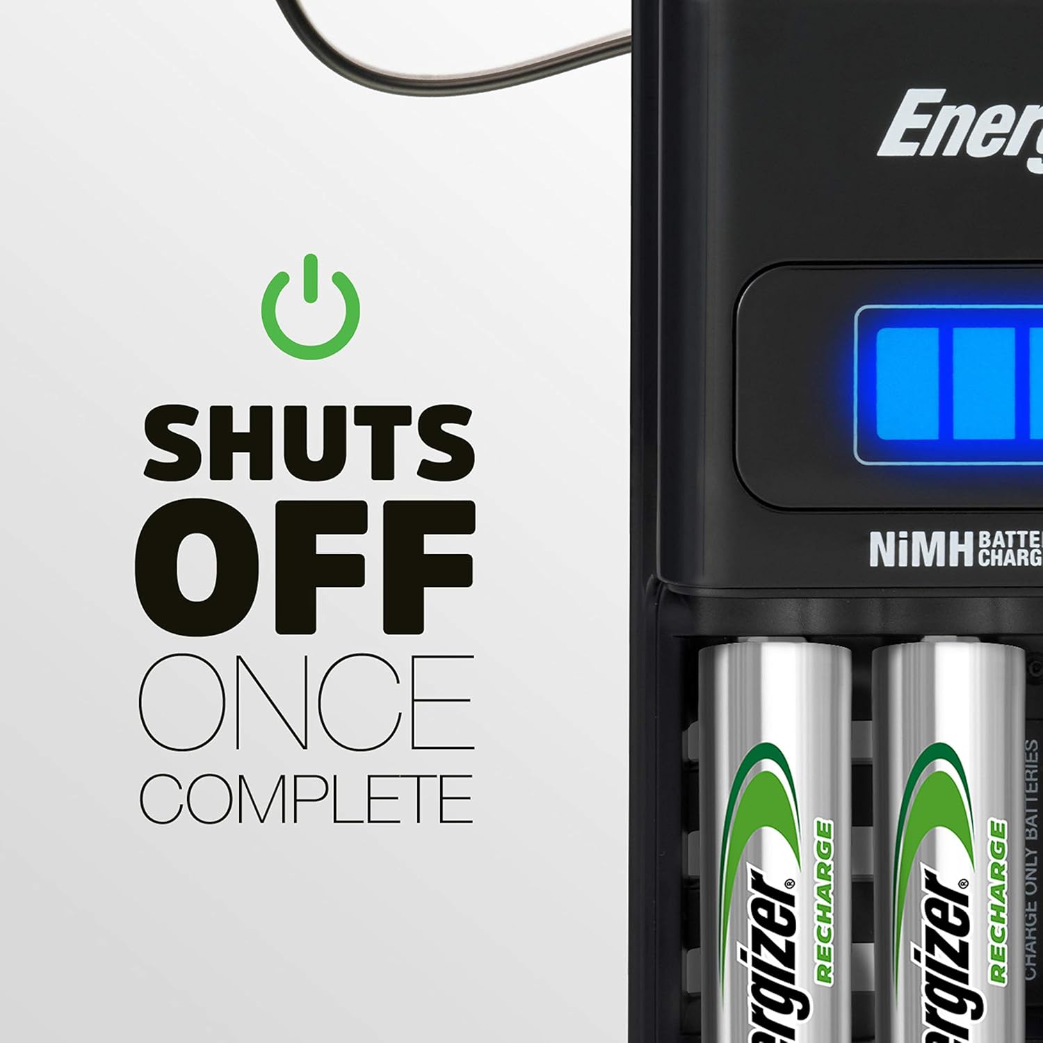 Energizer AA/AAA 1 Hour Charger with 4 AA NiMH Rechargeable Batteries (Charges AA or AAA batteries in 1 hour or less) CH1HRWB-4: Health & Personal Care
