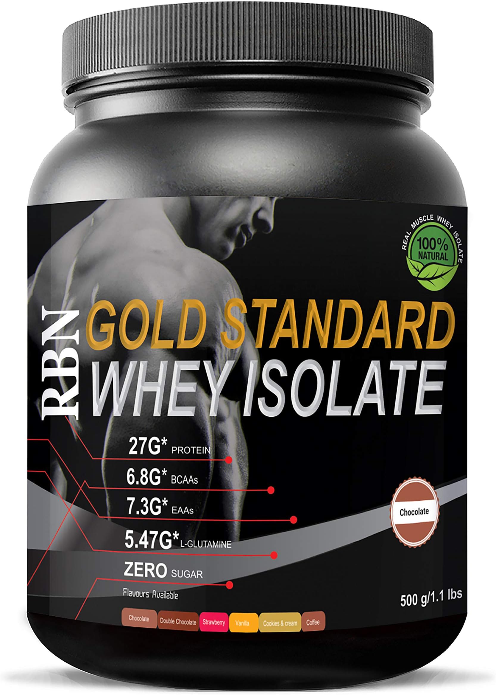 RBN 100% GOLD STANDARD WHEY ISOLATE - 500 gms (STRAWBERRY)