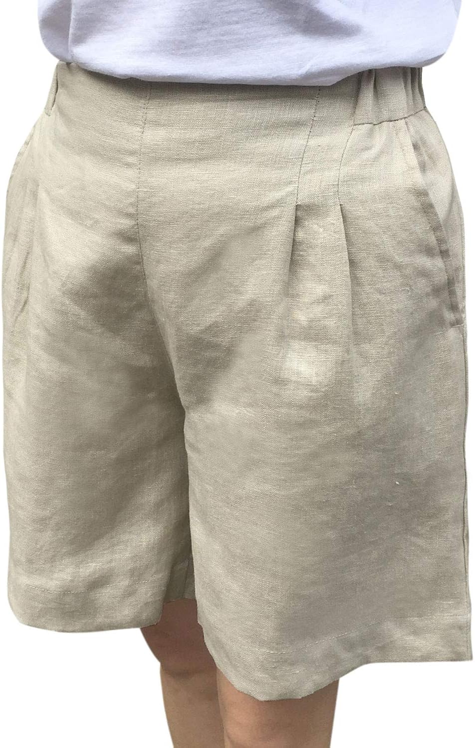 high waisted linen shorts