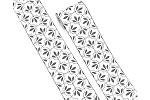 FLFK Wallpaper Border Black and White Patterns Peel and Stick Wall Border Self Adhesive Wallpapers for Living Room Bedroom Kitchen Bathroom 5"x240"