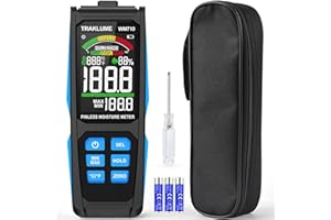 Wood Moisture Meter for Lumber Pinless with Colorful Screen Moisture Meter for Drywall Moisture Sensor for House Firewood Moi