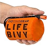 Go Time Gear Life Bivy Emergency Survival Sleeping Bag Thermal Bivy - Use as Emergency Bivy Sack, Survival Sleeping Bag, Mylar Emergency Blanket