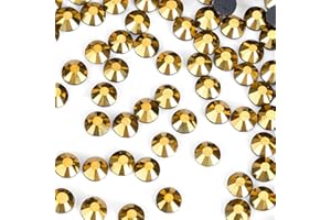 MEIBITE SS20 Gold Hotfix Rhinestones Crystal Glass Bulk for Fabric Clothes Shirts Shoes Decoration Flat Back Round(4.8MM 1440Pcs)