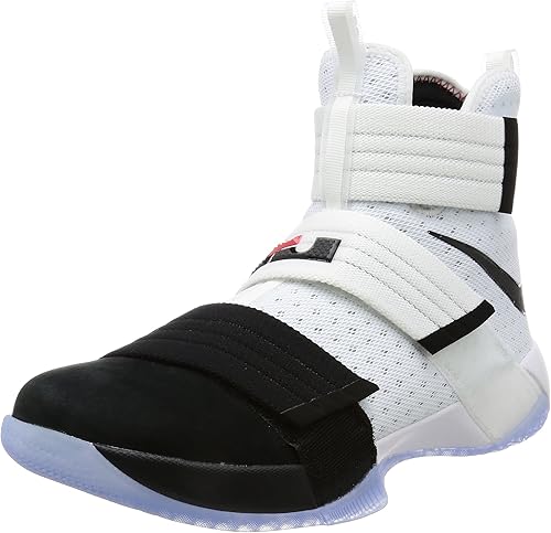 white and black lebron soldier 10