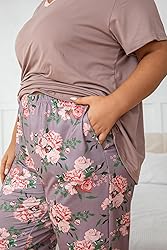 Vozanet Women's Pajama Sets Short Sleeve with Long