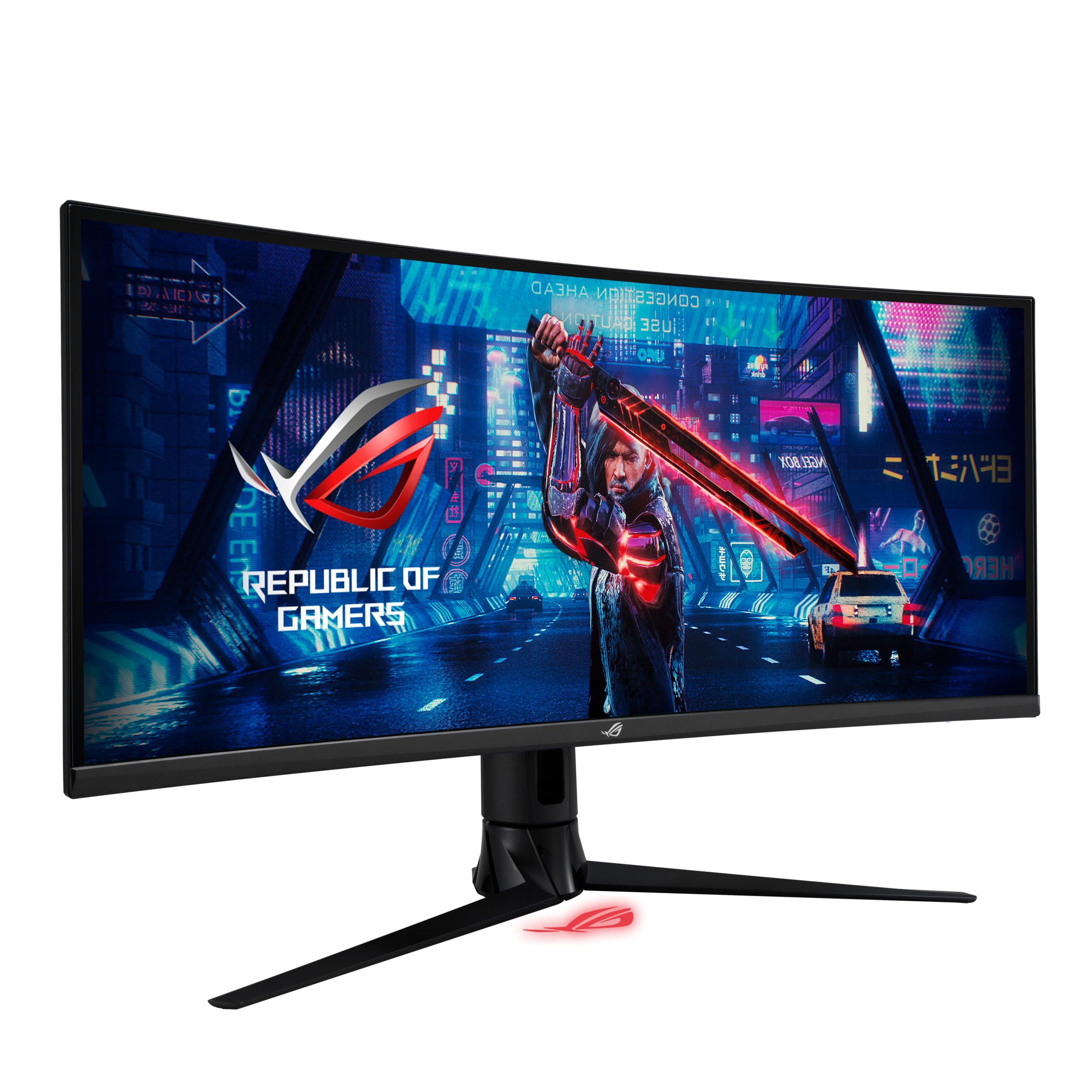 ASUS ROG Strix 34” Gaming Monitor (XG349C) - UWQHD (3440 x 1440), 180Hz, 1ms, Extreme Low Motion Blur Sync, 135% sRGB, G-Sync Compatible, DisplayHDR 400, Eye Care, USB-C, DisplayPort, HDMI, Black