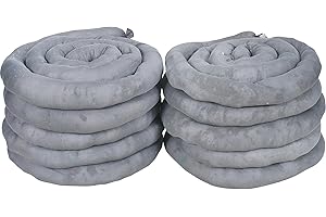 Zenith Safety Products - Sorbents Socks, Universal, 40 gal. Absorbancy, 3" W x 10' L, Pack of 10 Pack of 10