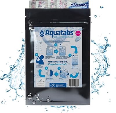 BLUE AHEAD Water Purification Tablets 167mg 50 x 20–25 L per Tablet