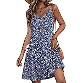 JOELLYUS Womens Spaghetti Strap Dress Summer Dresses Beach Cover Ups Casual Sundresses with Pockets