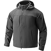 Flyplus Men's Waterproof Tactical Jacket Windproof Hooded Lightweight Windbreaker Rain Coat For Hiking Hunting 6 Pockets