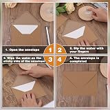C6 Kraft Envelopes 114x162mm Pack of 50 Self Seal Brown Invitations Weddings view 7