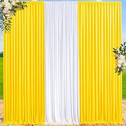 10ft x 10ft Yellow Backdrop Curtain for Parties
