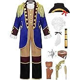 JerrisApparel Boys Colonial Costume George Washington Hamilton Outfit Revolutionary War Halloween