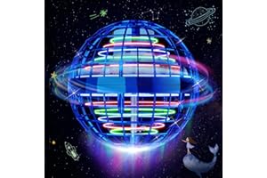 TOMZON Flying Orb Ball 2024, Toy Hover Ball with Colorful LED Lights, Cool Boomerang Fidget Spinner, Galactic Globe Great Gift for Kids Boys Girls Teens, Hand Drone USB Fast Charge Blue 1 Pack