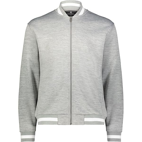 Holloway V-Street Full Zip Jacket Athletic Heather/White S at