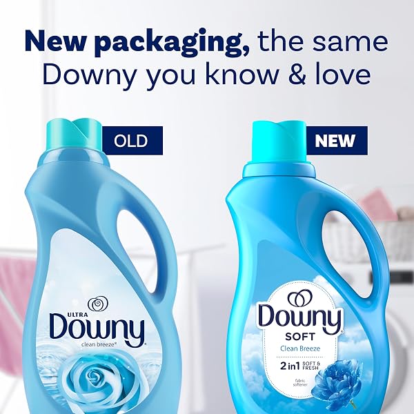DOWNY FABRIC SOFTENER LIQUID, CLEAN BREEZE SCENT, 44 FL OZ, 60 LOADS