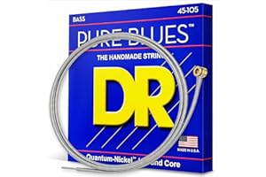 DR Strings PURE BLUES Bass Guitar Strings (PB-45), Silver