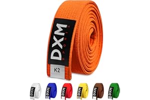 DXM SPORTS BJJ Jiu Jitsu Belt - Taekwondo Karate Belt - Martial Arts Uniform Ranking Judo Belt Double Stitched for Kids Adult