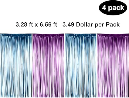 Amazon Com 4 Packs Photo Booth Backdrops Foil Curtains Metallic