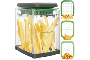 PrepNaturals 3-in-1 French Fry Cutter - Potato Cutter for Fries - Potato French Fry Cutter - French Fries Cutter - Vegetable Cutter - Food Chopper Manual Hand - Veggie Cutter - Vegetable Chopper