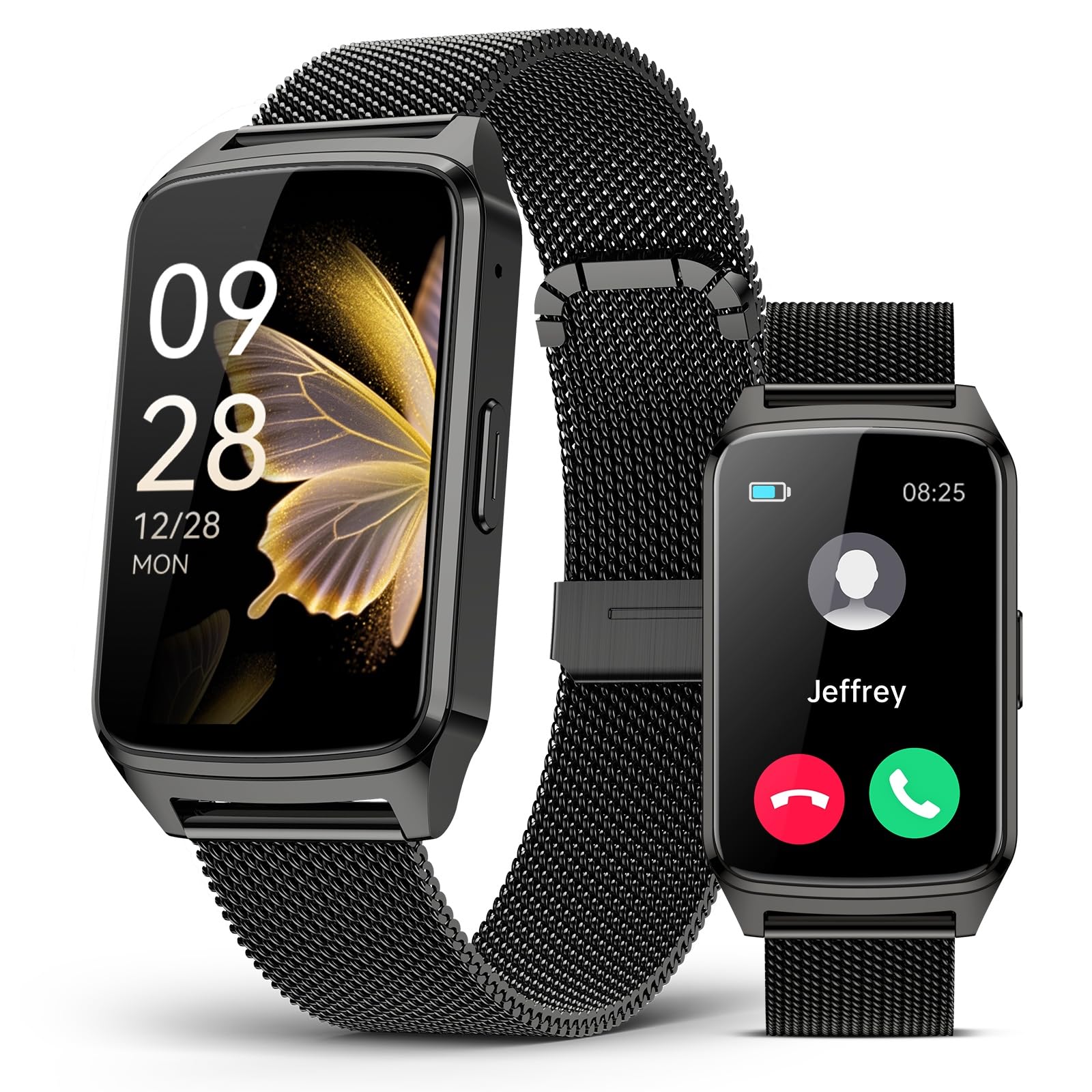 Photo 1 of Fitness Tracker Watch for Women Men, Step Counter Work For iPhone and Android, IP68 Waterproof, Activity Track with Calorie, Sleep Monitor, 110+ Sports Modes Pedometer Smart Smartwatch (Black, 1.57)