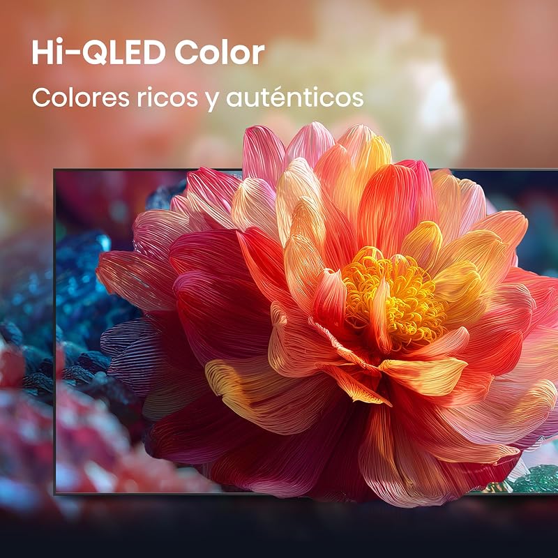 50E7S - Hi-QLED Smart TV 50 Pulgadas, Hi-QLED Color, Dolby Vision.Atmos, Escalador IA 4K, Smooth Motion IA, Modo Juego Plus, Dolby Vision IQ, HDR10+Adaptive
