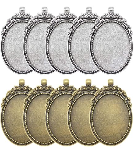 Lot De 4 Fermoirs Anciens Style Avec Cabochons En Verre - Neufs - Fabrication Française