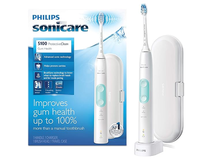 Philips 飞利浦 5100系列 HX6850/HX6857 牙龈护理型 声波震动电动牙刷 优惠券折后$59.95 两色可选 海淘转运到手约¥452 Philips 飞利浦 5100系列 HX6850/HX6857 牙龈护理型 声波震动电动牙刷 优惠券折后$59.95 两色可选 海淘转运到手约¥452