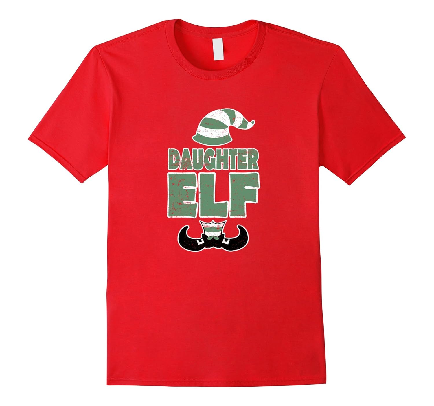 Daughter Elf Christmas T-shirt Holiday Spirit Festive Holly-ANZ