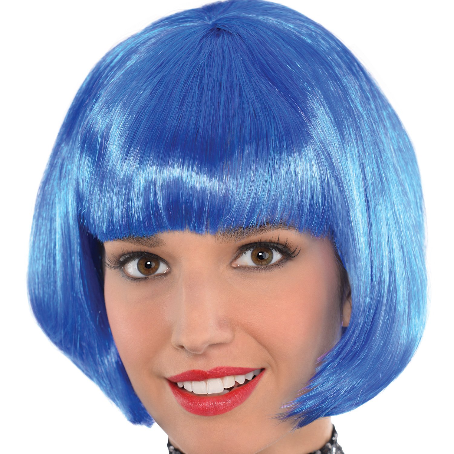 amscan 840888-55 Blue Bob Party Wig, 1 Pc
